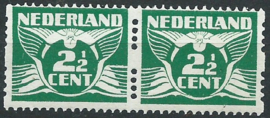 Roltanding  3 2½ ct Tweezijdige Roltanding in horizontaal paar Postfris (7)