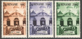 Suriname Republiek 650/652 60 Jaar Arya Dewaker Tempel 1990 Postfris