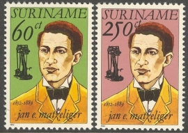 Suriname Republiek  743/744 140e Geboortedag J.E.Matzeliger 1992 Postfris
