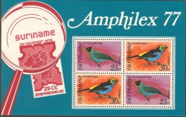 Suriname Republiek  73 Blok Amphilex 1977 Postfris