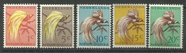 Nieuw Guinea 25/29 Paradijsvogels Postfris