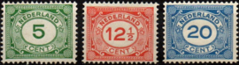 Nvph 107/109 Cijferzegels Postfris (1)