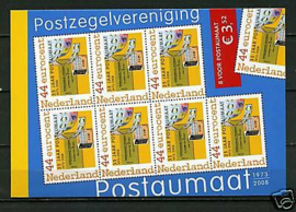 Postzegelboekje Postaumaat 8 voor Jezelf Postfris (blauw)