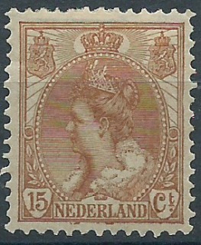 Nvph  56/76 Koningin Wilhelmina Bontkraag Ongebruikt (1)