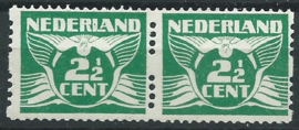 Roltanding  3 2½ ct Tweezijdige Roltanding in horizontaal paar Postfris (4)