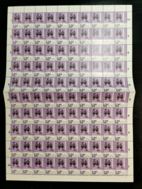 Nvph. 1348/1351 Zomerzegels in vellen van 100 Postfris