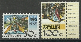 Nederlandse Antillen 1020/1021 Kerst 1992 Postfris
