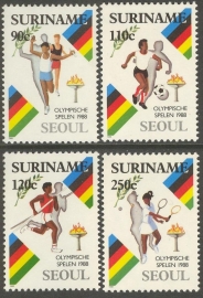 Suriname Republiek 587/590 Olympische Spelen 1988 Postfris