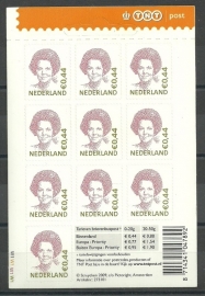 Nvph Vb2467A 10 × 0,44 euro TNT Logo Postfris (2009, Nieuw Tarief, Dicht Hangoog)