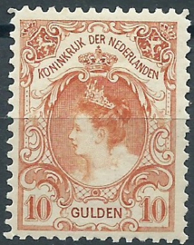 Nvph  80 10 Gld Koningin Wilhelmina Bontkraag Ongebruikt + Certificaat (1)