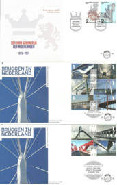 FDC Jaargang 2015 compleet onbeschreven met open klep E706/725b