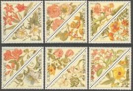 Suriname Republiek 663/674 Surinaamse Bloemen 1990 Postfris (Los)