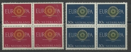 Nvph 745/746 Europazegels 1960 in blokken Postfris
