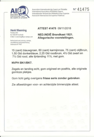 Nederlands Indië Brandkast 1/7 Postfris + Certificaat / Aankoopbewijs uit 1929! (2)