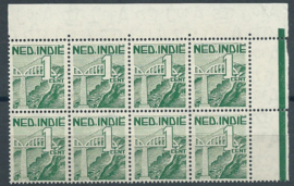 Nederlands Indië 317 P in hoekblok Postfris