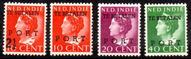 Nederlands Indië Port 49/52 Hulpportzegels Postfris (1)