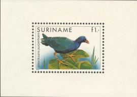 Suriname Republiek 472 Blok Vogels 1985 Postfris