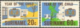 Suriname Republiek 183/184 SOS Kinderdorpen 1979 Postfris