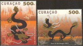 Curaçao Status Aparte  73/74  Jaar van de Draak 2012 Postfris