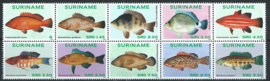 Suriname Republiek  1966/1975 Vissen 2013 Postfris (Blok zonder randen)
