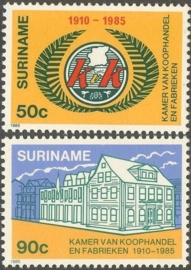 Suriname Republiek 451/452 75 Jaar KvK 1985 Postfris