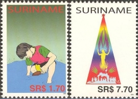 Suriname Republiek 1293/1294 Kinderzegels 2004 Postfris