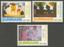 Suriname Republiek 605/607 Kinderzegels 1988 Postfris