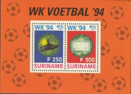Suriname Republiek  806 Blok WK Voetbal 1994 Postfris