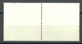 Sterk verschoven zwartdruk  Nvph 1036 in Paar Postfris
