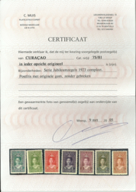 Curacao  75/81 25 Jarig Regeringsjubileum Postfris + Certificaat (2)