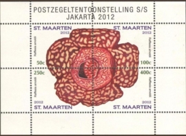 Sint Maarten  85 Blok Postzegeltent. Jakarta 2012 Postfris