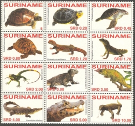 Suriname Republiek 1437/1448 Reptielen 2007 Postfris (los)