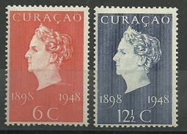 Curacao 196/197 50 Jarig Regeringsjubileum Postfris