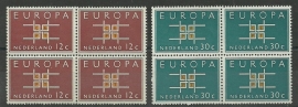 Nvph 800/801 Europa 1963 in Blokken Postfris