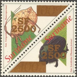 Suriname Republiek 1177/1178 Insekten Hulpuitgifte 2002 Postfris