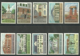 Suriname 361/370 Historische Gebouwen Postfris