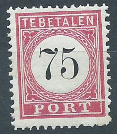 Nederlands Indië Port 13Bfd (12½×12) Type II (Doorloper) Postfris (1)
