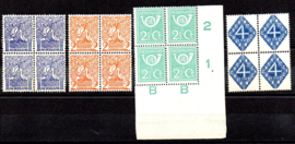 Nvph 110/113 Diverse Voorstellingen in Blokken van 4 Postfris (1)