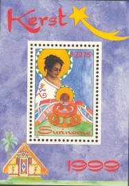 Suriname Republiek 1048 Blok Kerstzegels 1999 Postfris