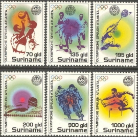 Suriname Republiek  885/890 Olympische Spelen 1996 Postfris