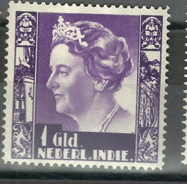 Nederlands Indië 263 1 Gld Koningin Wilhelmina Ongebruikt