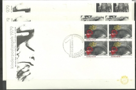 Variant FDC E179 Onbeschreven met open klep (zegels in blokken, 4 stuks)