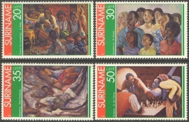 Suriname Republiek  37/40 Surinaamse Schilders 1976 Postfris