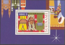 Suriname Republiek 1085 Blok Kerstzegels 2000 Postfris