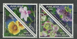 Aruba 407/410 Bloemen van Aruba Postfris