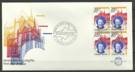 Variant FDC E190 Onbeschreven met open klep (zegel in blok)