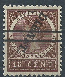 Nederlands Indië Dienst Kopstaand 19af 15ct (1883 / 1902-1909) Postfris (1)