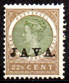 Nederlands Indië  75 22½ct Overdruk Java Postfris (1)