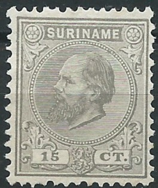 Suriname   8C (12½ × 12)  15ct Willem III Ongebruikt (2)