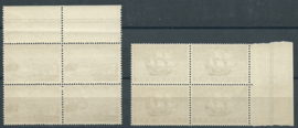 Nvph 267/268 Curaçaozegels in randblokken van 4 Postfris (1)